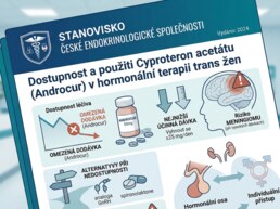 Stanovisko ČES k dostupnosti a bezpečnosti cyproteron acetátu v hormonální terapii trans žen